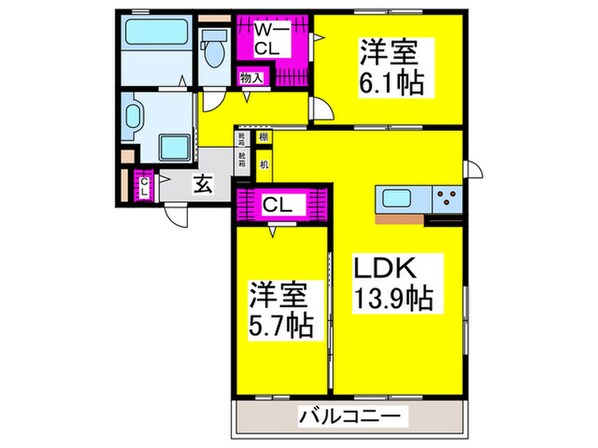 ヒロ　グランデの物件間取画像